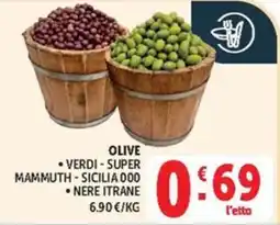 Deco Market Olive Verdi - Super Mammuth - Sicilia 000 Nere Itrane offerta
