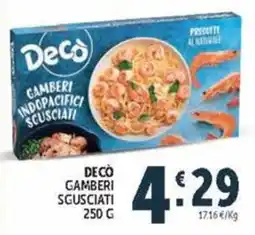 Deco Market Decò gamberi scusciati offerta