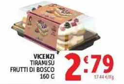 Deco Market Vicenzi tiramisù frutti di bosco offerta