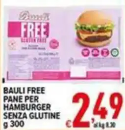 Iper Triscount Bauli free pane per hamburger senza glutine offerta
