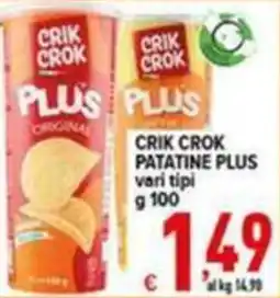 Iper Triscount Crik Crok patatine plus offerta