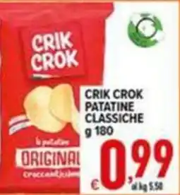 Iper Triscount Crik Crok patatine classiche offerta