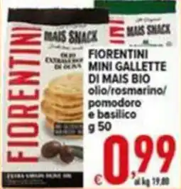 Iper Triscount Fiorentini mini gallette di mais bio offerta