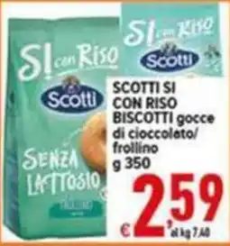 Iper Triscount Scotti biscotti si con riso offerta