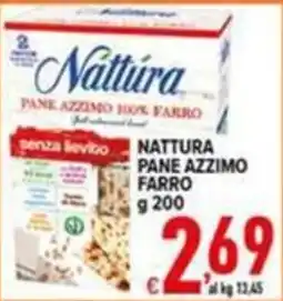 Iper Triscount Nattura pane azzimo farro offerta