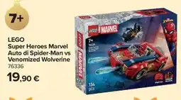 Carrefour Market LEGO Super Heroes Marvel Auto di Spider-Man vs Venomized Wolverine offerta
