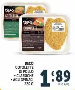 Deco Market Decò Cotolette di pollo classiche offerta