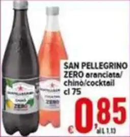 Iper Triscount San Pellegrino Zero aranciata/chino/cocktail offerta