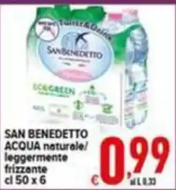 Iper Triscount San Benedetto acqua naturale leggermente frizzante offerta