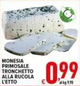 Iper Triscount Monesia tronchetto alla rucola offerta