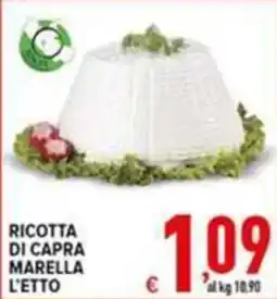 Iper Triscount Ricotta di capra Marella L'Etto offerta