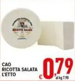 Iper Triscount Cao ricotta salata offerta