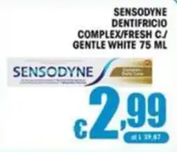 Sacoph Sensodyne dentifricio complex/fresh c/j gentle white offerta