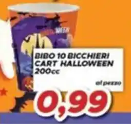 MA Supermercati Bibo bicchieri halloween offerta