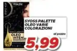 MA Supermercati Syoss palette olio varie colorazioni offerta