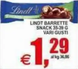 Pewex Lindt barrette snack offerta