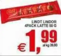 Pewex Lindt Lindor 4pack latte offerta
