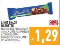 Pim Supermercati Lindt Snack Barrette offerta