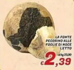 Idromarket La Fonte Pecorino alle foglie di noce offerta