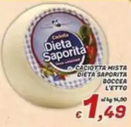 Idromarket Caciotta mista dieta saporita offerta