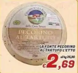 Idromarket La Fonte Pecorino al Tartufo offerta