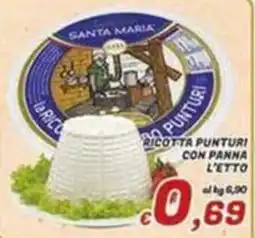 Idromarket Ricotta Punturi con Panna offerta