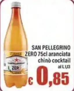Top Supermercati San Pellegrino Zero aranciata chinò cocktail offerta