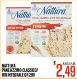 Supermercati EffePiù Nattura pane azzimo classico/bio integrale offerta