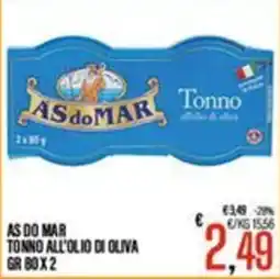 Supermercati EffePiù As do Mar tonno all'olio di oliva offerta