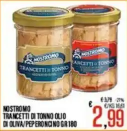 Supermercati EffePiù Nostromo trancetti di tonno offerta