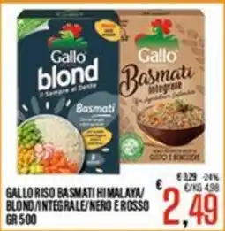 Supermercati EffePiù Gallo riso basmati offerta