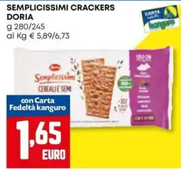 Kanguro Semplicissimi Crackers Doria offerta