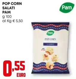 Kanguro Pop corn salati Pam offerta