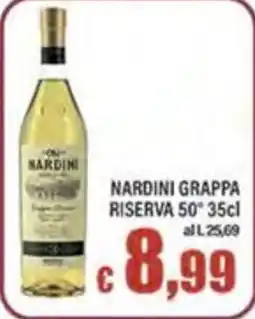 Top Supermercati Nardini grappa riserva offerta