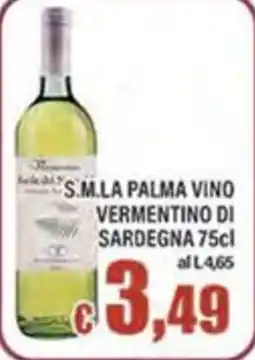 Top Supermercati S.M. La Palma Vino Vermentino di Sardegna offerta