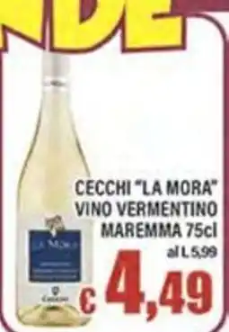 Top Supermercati Cecchi La Mora vino vermentino maremma offerta