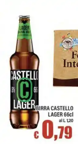 Top Supermercati Birra Castello Lager offerta