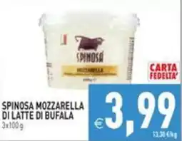 Pim Supermercati Spinosa mozzarella di latte di bufala offerta