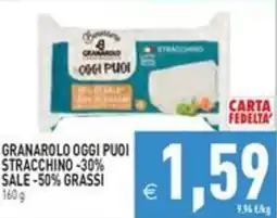 Pim Supermercati Granarolo oggi puoi stracchino offerta