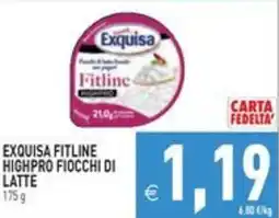 Pim Supermercati Exquisa Fitline Highpro Fiocchi di Latte offerta