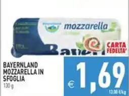 Pim Supermercati Bayernland mozzarella in sfoglia offerta