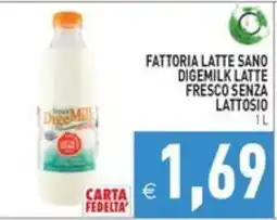 Pim Supermercati Digemilk latte fresco senza lattosio offerta