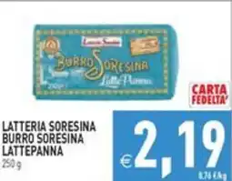 Pim Supermercati Latteria SoreSina Burro SoreSina Lattepanna offerta