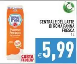 Pim Supermercati Centrale del latte di Roma panna fresca offerta