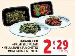 Deco Market Sangiovanni friarielli saltati melanzane a funghetto offerta