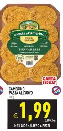 Pim Supermercati Camerino pasta all'uovo offerta
