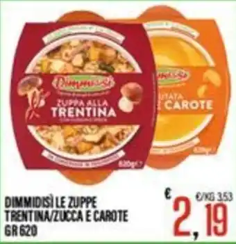 Dimmidis le zuppe Trentina/zucca e carote