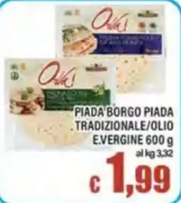 Top Supermercati Piada Borgo Piada Tradizionale/Olio E.Vergine offerta