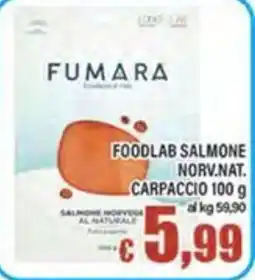 Top Supermercati Fumara salmone norvegese al naturale offerta