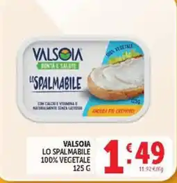 Deco Market Valsòia lo spalmabile 100% vegetale offerta